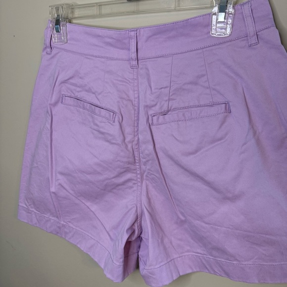 BODEN Lavender 4” High Waisted Chino Shorts Sz 4 - Picture 5 of 9